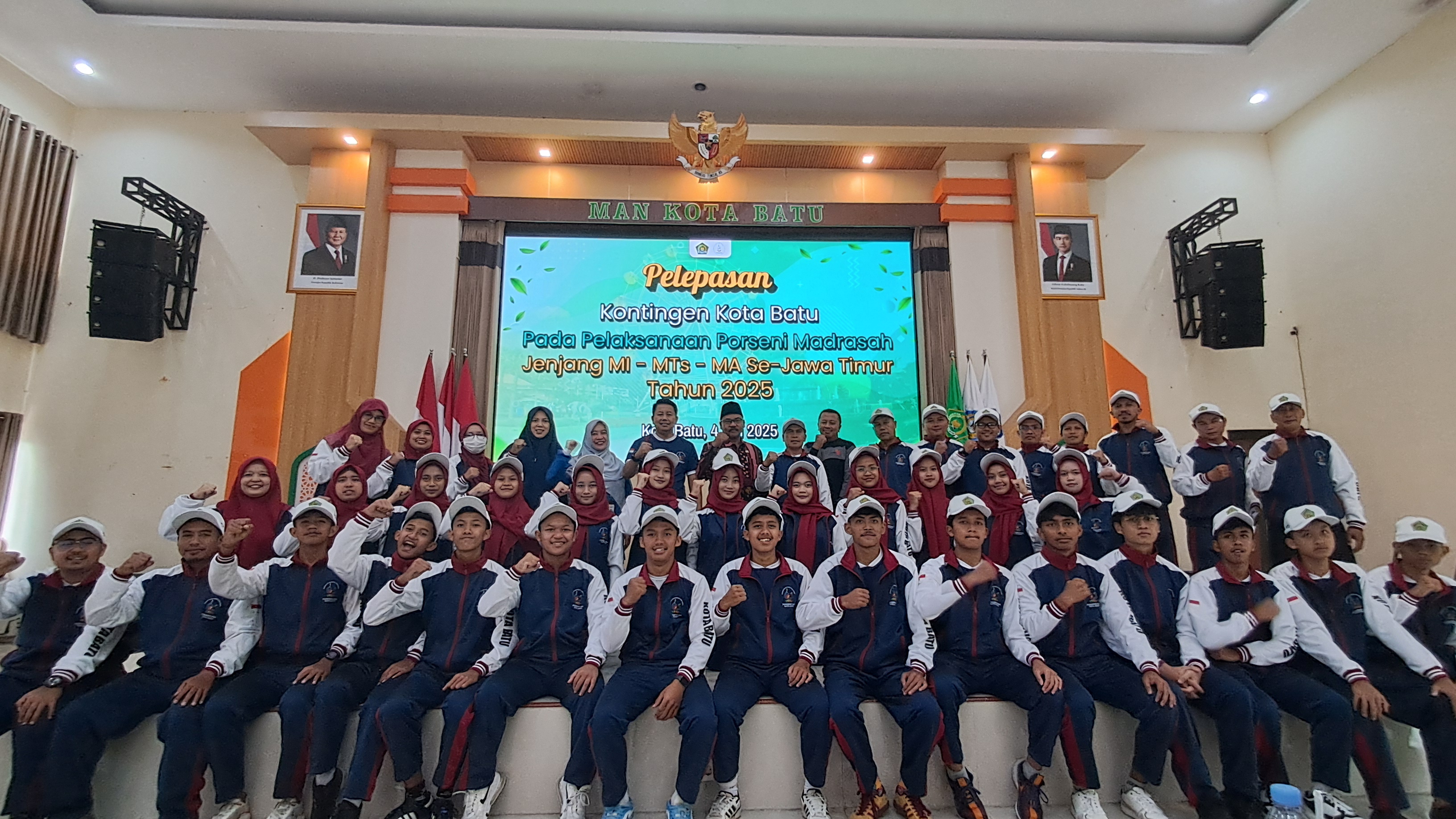 Pelepasan Kontingen Kota Batu Ke Ajang Porseni 2025 Jatim, Kakemenag Motivasi Atlet Raih Medali Emas
